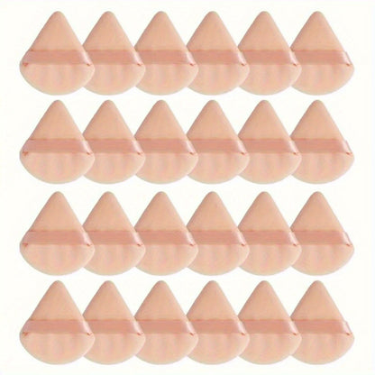 11/25pcs Reusable Triangular Makeup Sponges & Beauty Blenders - Soft Plush, Fragrance-Free, 3 Colors (Black/White/Pink) for Foundation, Powder, Blush - Gentle on Normal Light Beige, Face & Body Use, Makeup Sponges for Blendin