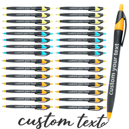 30pcs/50pcs/12pcs 50/30/12pcs Ballpoint Pens, Customizable with Inspirational Quotes, Names, And Logos. Colorful, Smooth Writing Ballpoint Pens with Black Ink for Christmas And Back-To-School Gifts.