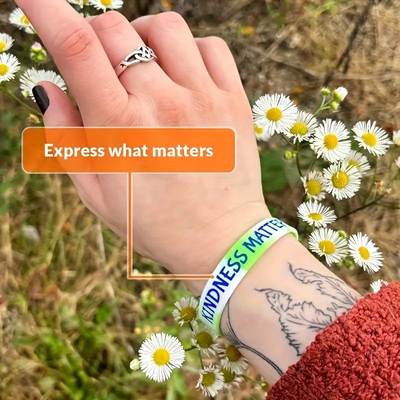 New Hot Deal 25pcs Silicone Bracelets with Heart Pattern, Create Your Own Design, Unisex for Holidays or Daily Use, Lightweight Wristbands Suitable for Weddings, Birthdays, Corporate Events, Christmas, Earth Day - Inspiration