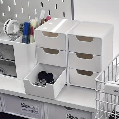 Cosmetic Storage Box - Plastic Organizer Container Storage Box with Removable Dividers