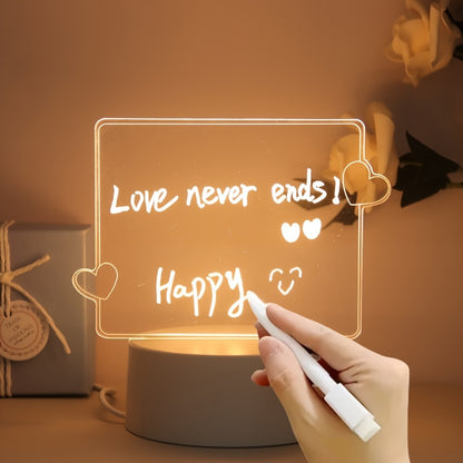 USB-Powered 3D Heart Night Lamp with Pen - Perfect for Valentine's Day, Bedroom, Living Room, or Office Decor