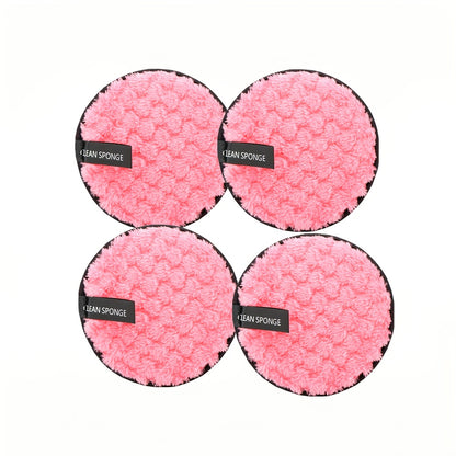 4-Pack Soft Microfiber Face Pads, Reusable Dual-Sided Extraction Pads for Gentle Facial Cleansing and Makeup Application, Daily Face Washing Facial Cleanser