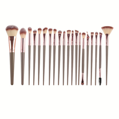 46pcs/45pcs/40pcs/20pcs/35pcs27pcs Makeup Brush Set Facial and Eye Shadow Brushes Super Soft Concealer, Blush, Contouring, Mixing, Eyeshadow, Makeup Sponge Set Powder Puff Suitable for All Skin Types, Face Washing Hair Tie Co