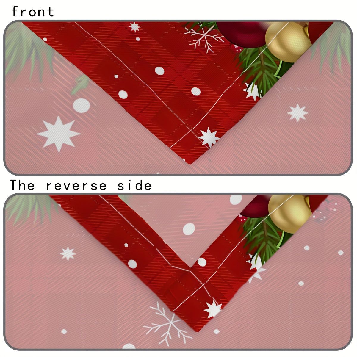 1PC Red and White Plaid Christmas Decorative Print Foldable Easy Storage Tablecloth, Suitable for Kitchen, Dining Room, Holiday, Party