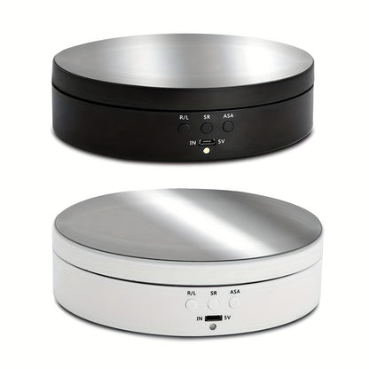 Electric Rotating Display Stand Turntable with Mirror Top, USB Powered, 5V Operating Voltage, 3 Speeds, Jewelry Display Holder, 6.6lbs Capacity