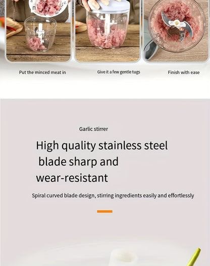 1, vegetable cutter, multifunctional garlic masher, garlic grinder, garlic masher, vegetable cutter, creative fruit masher, manual garlic masher, kitchen supplies, kitchen gadgets, 500/900ml