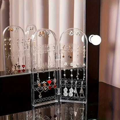 Cosmetic Storage Box - Transparent Jewelry Box and Earring Holder Jewelry Storage Box Personal Jewelry Rack