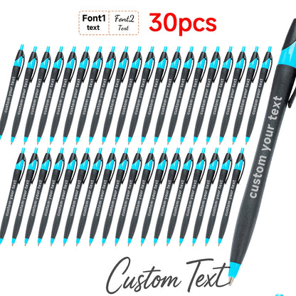 30pcs/50pcs/12pcs 50/30/12pcs Ballpoint Pens, Customizable with Inspirational Quotes, Names, And Logos. Colorful, Smooth Writing Ballpoint Pens with Black Ink for Christmas And Back-To-School Gifts.