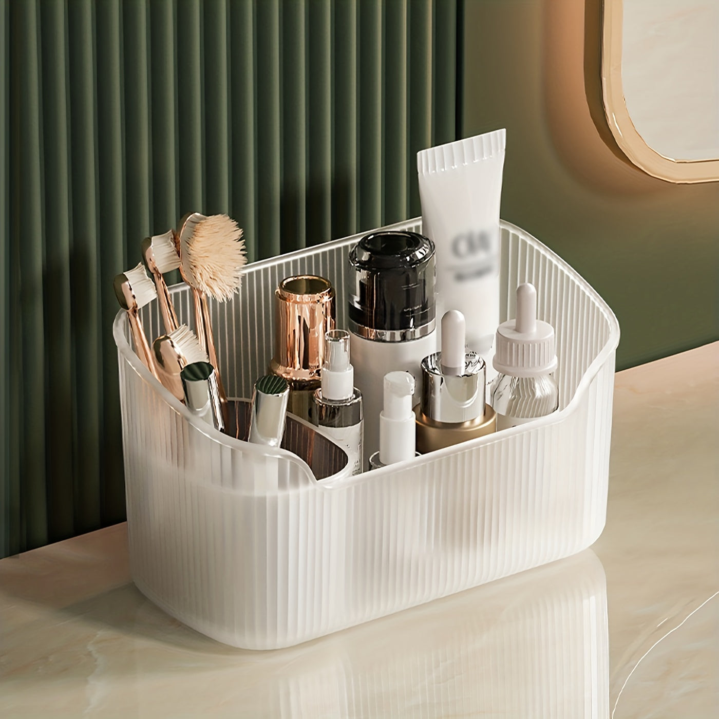 Cosmetic Storage Box - Multi-Compartment Makeup Organizer