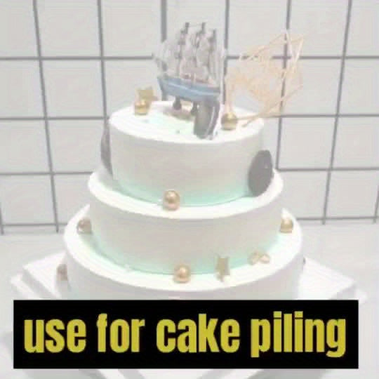 Multi-Tier Cake Layering Kit - 4 Reusable Transparent Dowels and Dividers for Elegant Wedding Baking
