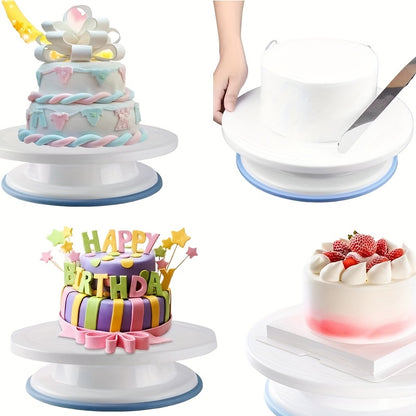 Cake Turntable, Cake Decoration Supplies, with Rotatable Cake Stand Turntable, Smooth Rotatable Cake Turntable Stand, Cake Decoration Kit Display Stand Baking Tool Accessories, Cake Decorating Kit, Cake Decorating Bag, Cake B