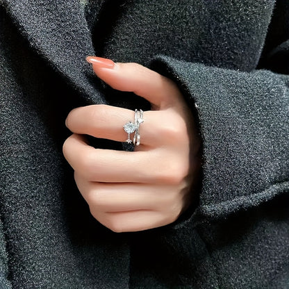 cosmic orbit planet design copper micro-inlaid synthetic Zirconia ring