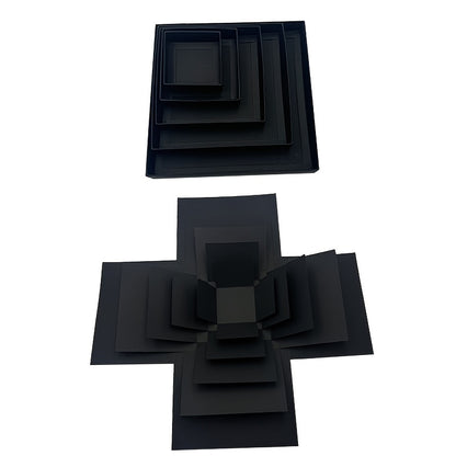 1 Surprise Gift Box Set with Lid, Suitable for Birthdays, Valentine'S Day, Weddings and Proposals, etc. - Multifunctional DIY Party Gift Packaging Kit Without Food, Multi-Compartment Display Box, Made of Paper Material