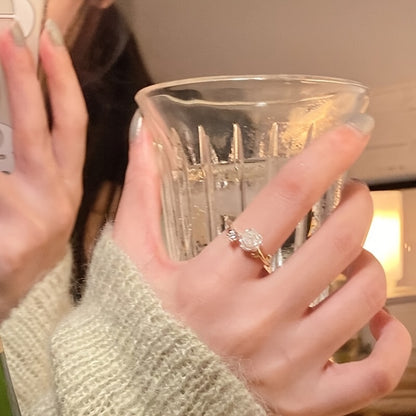 Elegant Floral Ring - Open Adjustable band