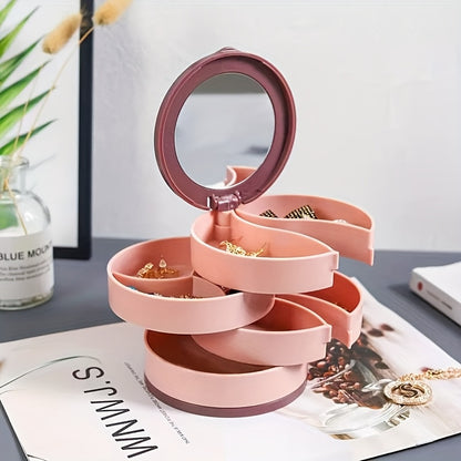 Cosmetic Storage Box - Rotating Jewelry Organizer
