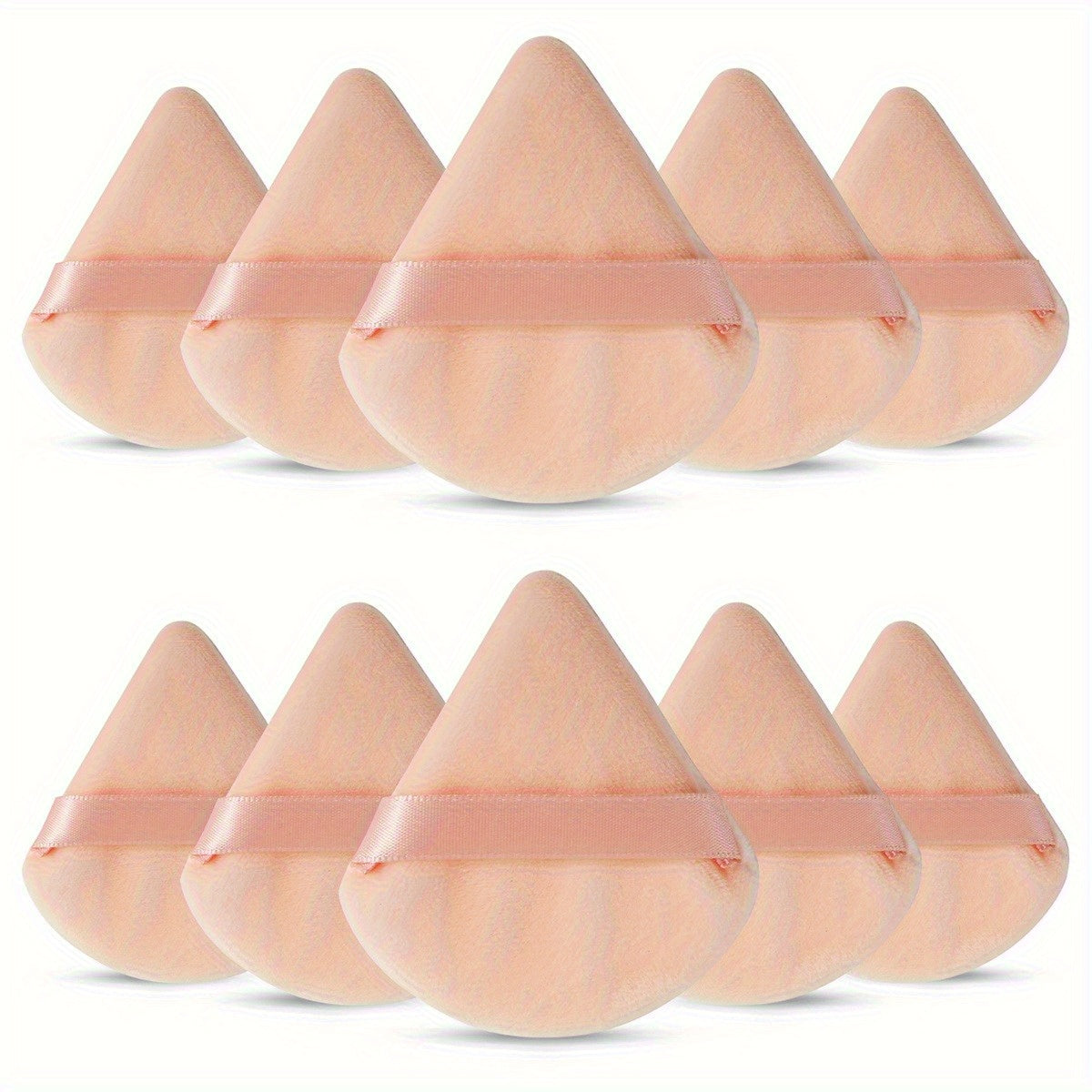 11/25pcs Reusable Triangular Makeup Sponges & Beauty Blenders - Soft Plush, Fragrance-Free, 3 Colors (Black/White/Pink) for Foundation, Powder, Blush - Gentle on Normal Light Beige, Face & Body Use, Makeup Sponges for Blendin