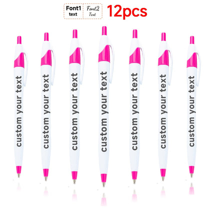 30pcs/50pcs/12pcs 50/30/12pcs Ballpoint Pens, Customizable with Inspirational Quotes, Names, And Logos. Colorful, Smooth Writing Ballpoint Pens with Black Ink for Christmas And Back-To-School Gifts.