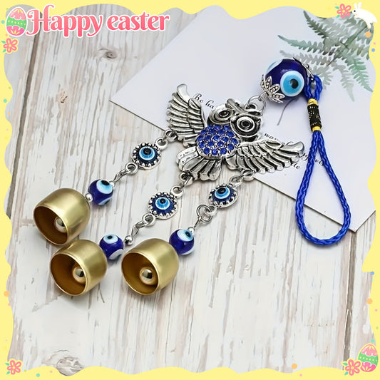 1pc Vintage Evil Eye Car Charm Evil Eye Wall Pediments Retro Wind Chimes
Owl Wind Bells Handcraft Hanging Decoration for Car Home Garden Patio