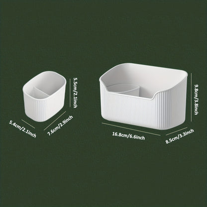 Cosmetic Storage Box - Multi-Compartment Makeup Organizer