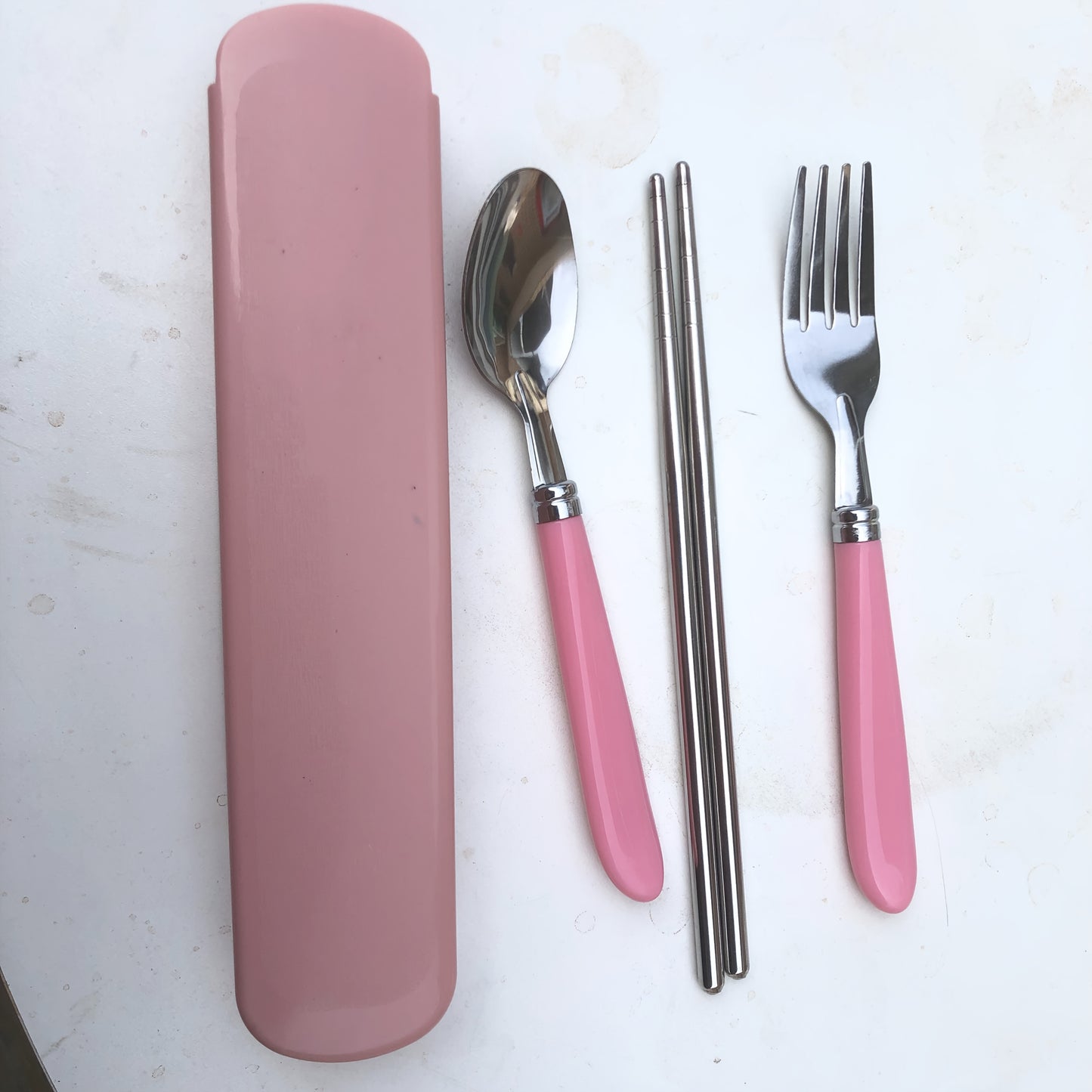 Stainless Steel Cutlery Set with Portable Storage Box - Durable Polished Finish, Includes Spoon, Fork, and Chopsticks, Ideal for Camping and Everyday Use, Camping Essentials|Sleek Cutlery Set|Durable Cutlery, Camping Utensils